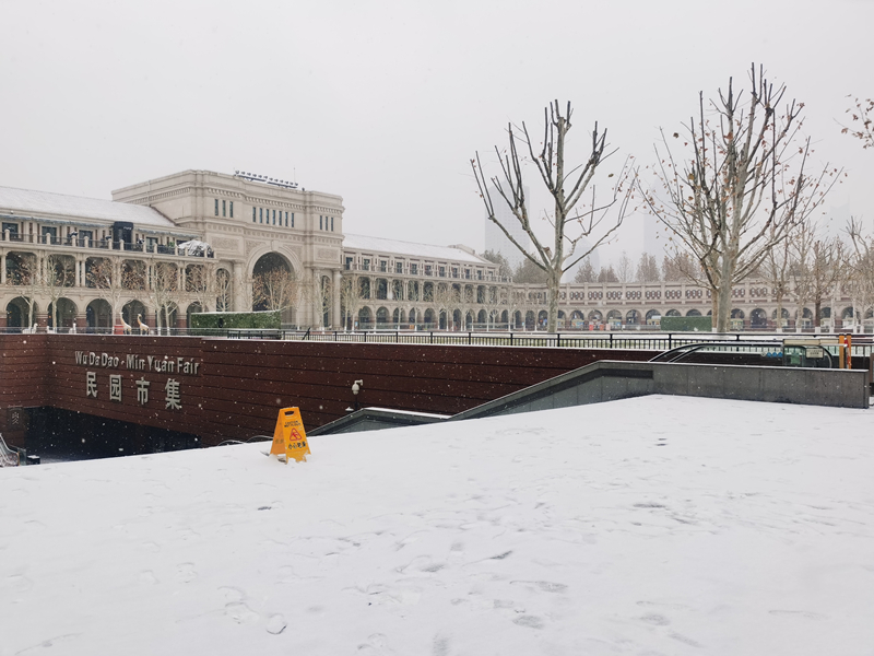 12月13日，天津迎來降雪，空氣清新景色如畫。人民網(wǎng)記者 陶建攝